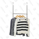 When hanging horizontally isn’t an option, go vertical. This height and width of this rod can be adjusted to suit your closet needs if you need a bit more room to hang, but not enough that warrants the purchase of an entire garment rack.